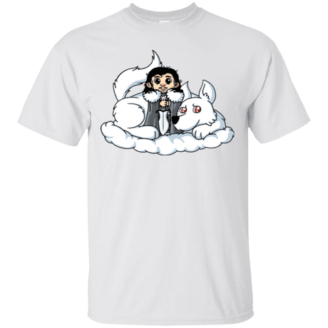 T-Shirts White / Small Cute Jon Snow and  Ghost T-Shirt