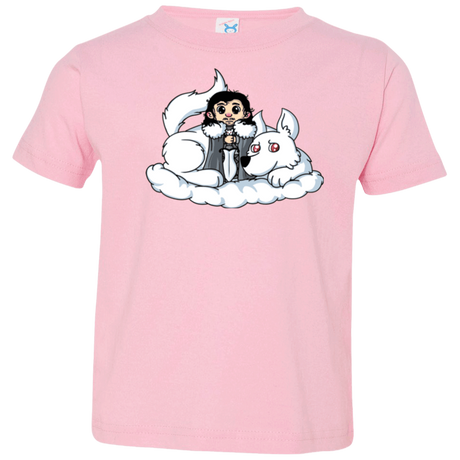 T-Shirts Pink / 2T Cute Jon Snow and  Ghost Toddler Premium T-Shirt