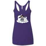 T-Shirts Purple / X-Small Cute Jon Snow and  Ghost Women's Triblend Racerback Tank
