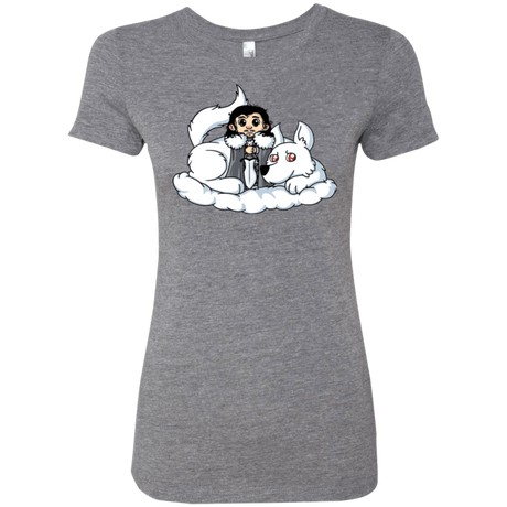 T-Shirts Premium Heather / Small Cute Jon Snow and  Ghost Women's Triblend T-Shirt