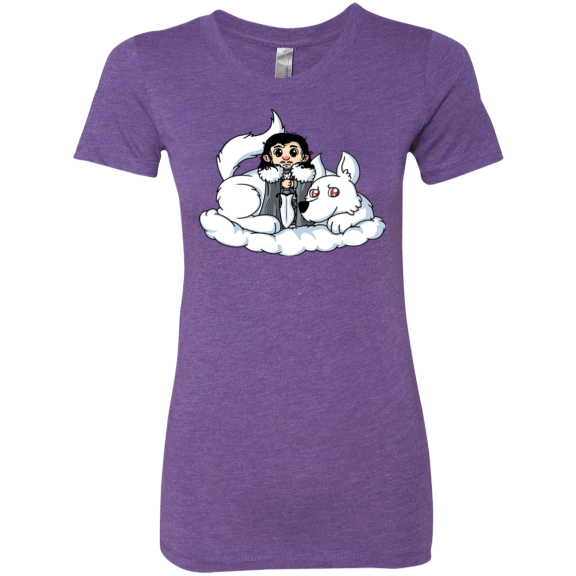 T-Shirts Purple Rush / Small Cute Jon Snow and  Ghost Women's Triblend T-Shirt