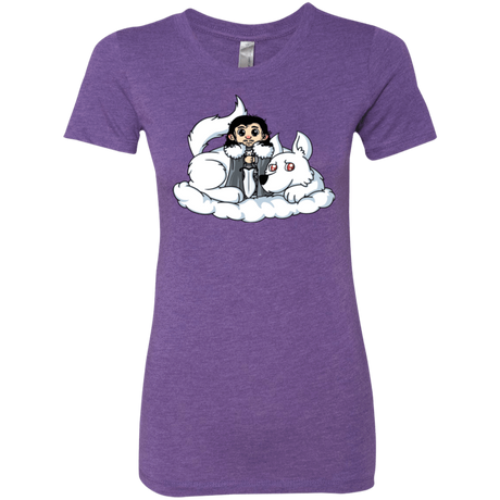 T-Shirts Purple Rush / Small Cute Jon Snow and  Ghost Women's Triblend T-Shirt