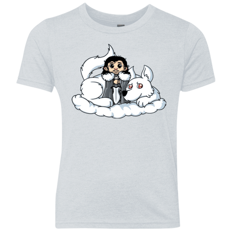 T-Shirts Heather White / YXS Cute Jon Snow and  Ghost Youth Triblend T-Shirt