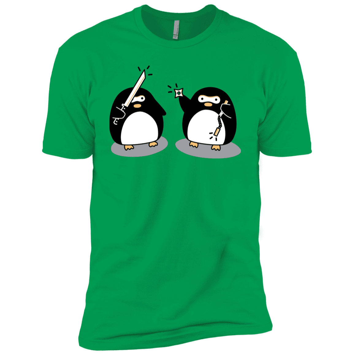 T-Shirts Kelly Green / YXS Cute Ninja Penguins Boys Premium T-Shirt