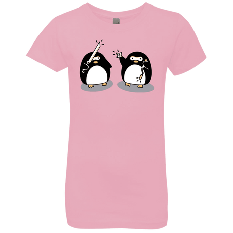 T-Shirts Light Pink / YXS Cute Ninja Penguins Girls Premium T-Shirt