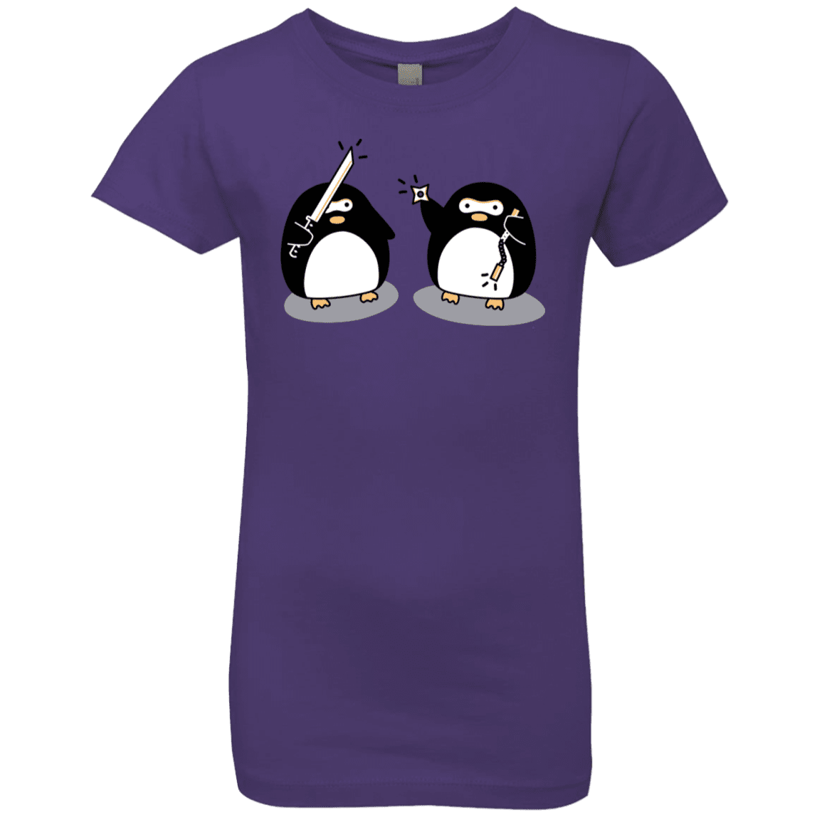 T-Shirts Purple Rush / YXS Cute Ninja Penguins Girls Premium T-Shirt