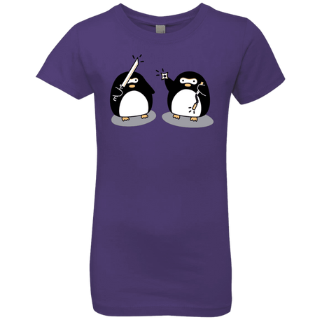 T-Shirts Purple Rush / YXS Cute Ninja Penguins Girls Premium T-Shirt