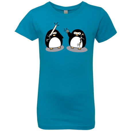 T-Shirts Turquoise / YXS Cute Ninja Penguins Girls Premium T-Shirt