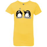 T-Shirts Vibrant Yellow / YXS Cute Ninja Penguins Girls Premium T-Shirt