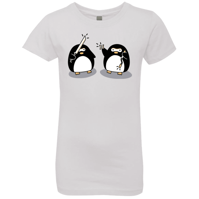 T-Shirts White / YXS Cute Ninja Penguins Girls Premium T-Shirt