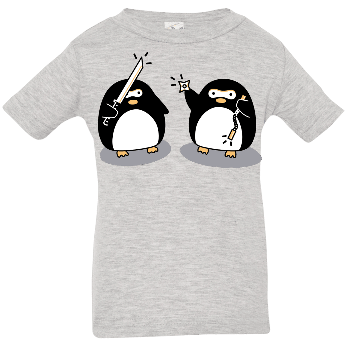 T-Shirts Heather Grey / 6 Months Cute Ninja Penguins Infant Premium T-Shirt