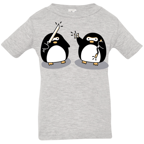 T-Shirts Heather Grey / 6 Months Cute Ninja Penguins Infant Premium T-Shirt