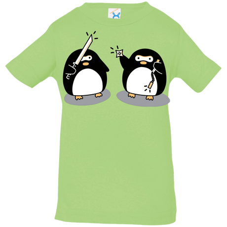T-Shirts Key Lime / 6 Months Cute Ninja Penguins Infant Premium T-Shirt