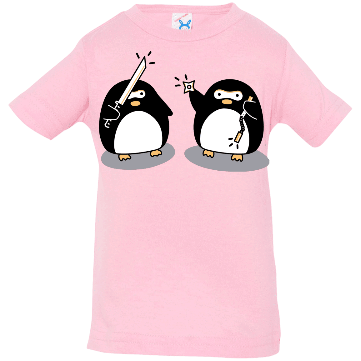T-Shirts Pink / 6 Months Cute Ninja Penguins Infant Premium T-Shirt