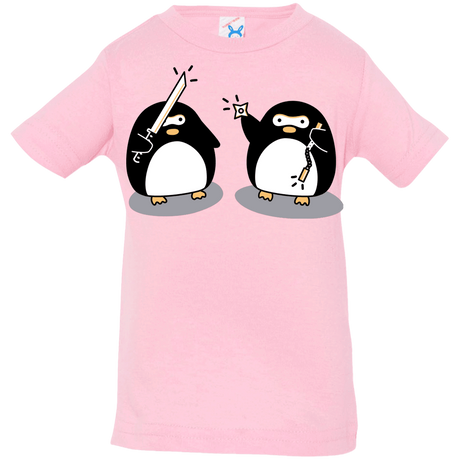 T-Shirts Pink / 6 Months Cute Ninja Penguins Infant Premium T-Shirt