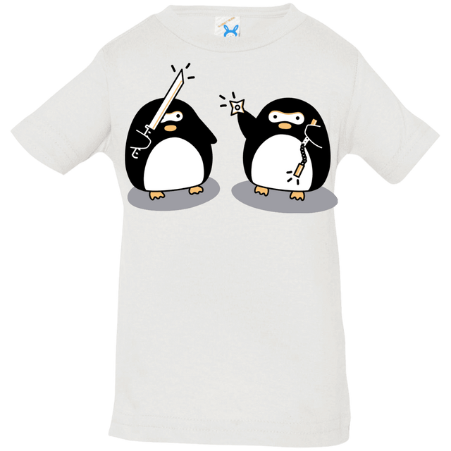 T-Shirts White / 6 Months Cute Ninja Penguins Infant Premium T-Shirt