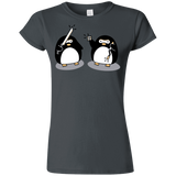 T-Shirts Charcoal / S Cute Ninja Penguins Junior Slimmer-Fit T-Shirt