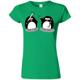 T-Shirts Irish Green / S Cute Ninja Penguins Junior Slimmer-Fit T-Shirt