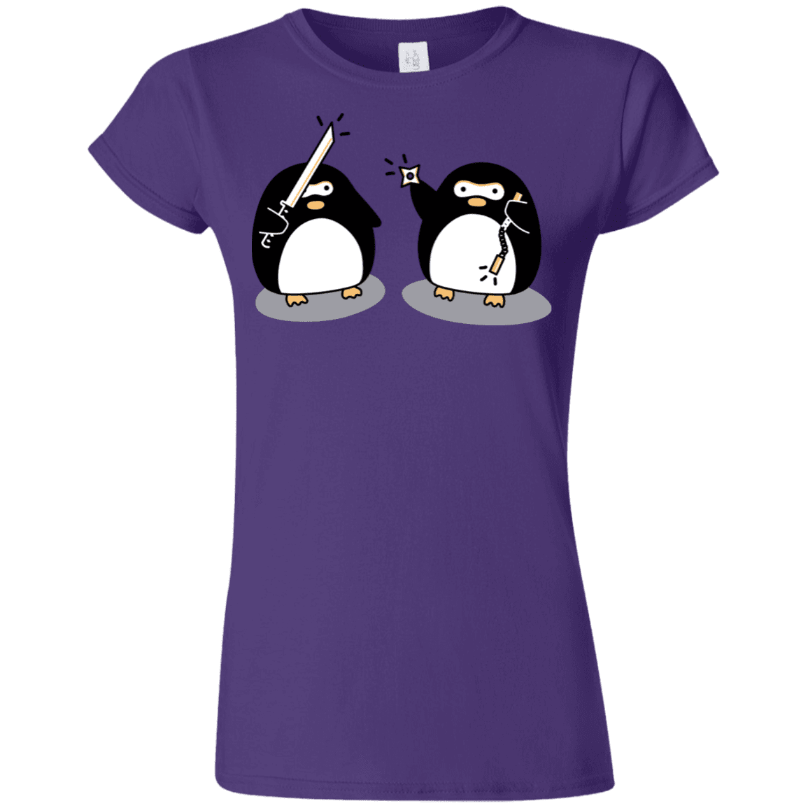 T-Shirts Purple / S Cute Ninja Penguins Junior Slimmer-Fit T-Shirt
