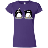 T-Shirts Purple / S Cute Ninja Penguins Junior Slimmer-Fit T-Shirt