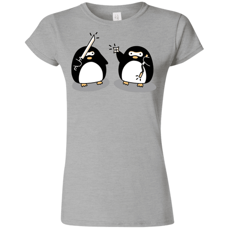 T-Shirts Sport Grey / S Cute Ninja Penguins Junior Slimmer-Fit T-Shirt