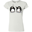 T-Shirts White / S Cute Ninja Penguins Junior Slimmer-Fit T-Shirt