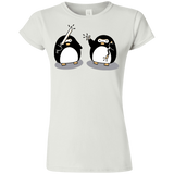 T-Shirts White / S Cute Ninja Penguins Junior Slimmer-Fit T-Shirt