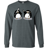 T-Shirts Dark Heather / S Cute Ninja Penguins Men's Long Sleeve T-Shirt