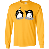 T-Shirts Gold / S Cute Ninja Penguins Men's Long Sleeve T-Shirt