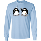 T-Shirts Light Blue / S Cute Ninja Penguins Men's Long Sleeve T-Shirt