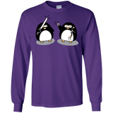 T-Shirts Purple / S Cute Ninja Penguins Men's Long Sleeve T-Shirt