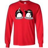 T-Shirts Red / S Cute Ninja Penguins Men's Long Sleeve T-Shirt