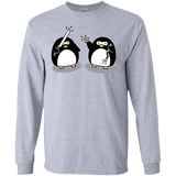 T-Shirts Sport Grey / S Cute Ninja Penguins Men's Long Sleeve T-Shirt