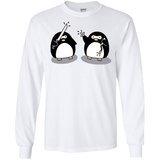 T-Shirts White / S Cute Ninja Penguins Men's Long Sleeve T-Shirt