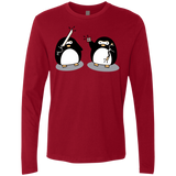 T-Shirts Cardinal / S Cute Ninja Penguins Men's Premium Long Sleeve