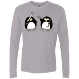 T-Shirts Heather Grey / S Cute Ninja Penguins Men's Premium Long Sleeve