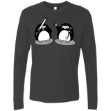 T-Shirts Heavy Metal / S Cute Ninja Penguins Men's Premium Long Sleeve