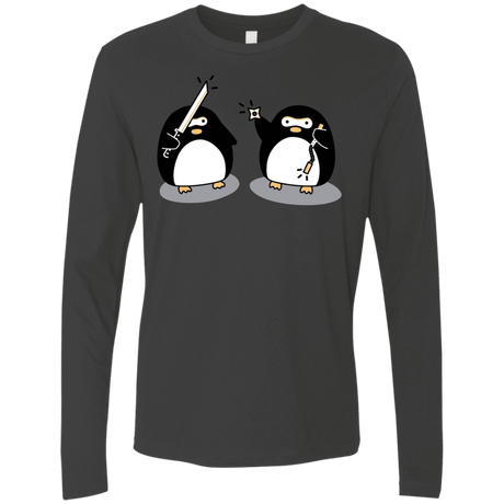 T-Shirts Heavy Metal / S Cute Ninja Penguins Men's Premium Long Sleeve