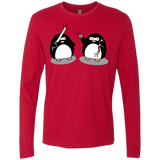 T-Shirts Red / S Cute Ninja Penguins Men's Premium Long Sleeve