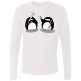 T-Shirts White / S Cute Ninja Penguins Men's Premium Long Sleeve