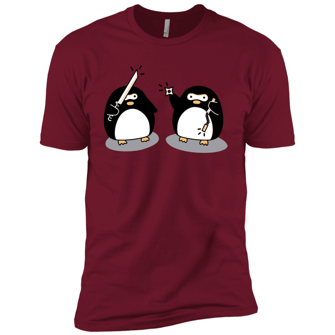 T-Shirts Cardinal / X-Small Cute Ninja Penguins Men's Premium T-Shirt