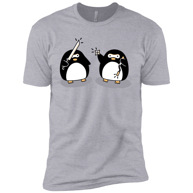 T-Shirts Heather Grey / X-Small Cute Ninja Penguins Men's Premium T-Shirt