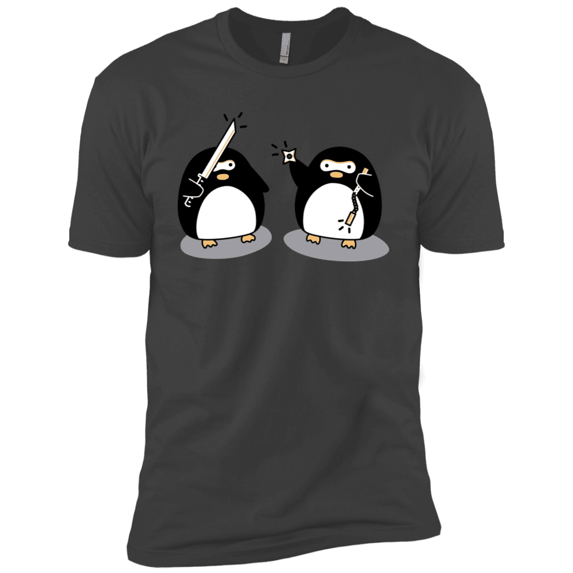 T-Shirts Heavy Metal / X-Small Cute Ninja Penguins Men's Premium T-Shirt