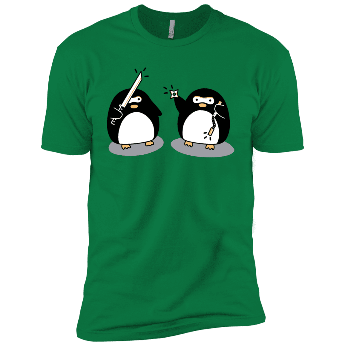 T-Shirts Kelly Green / X-Small Cute Ninja Penguins Men's Premium T-Shirt