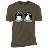 T-Shirts Military Green / X-Small Cute Ninja Penguins Men's Premium T-Shirt