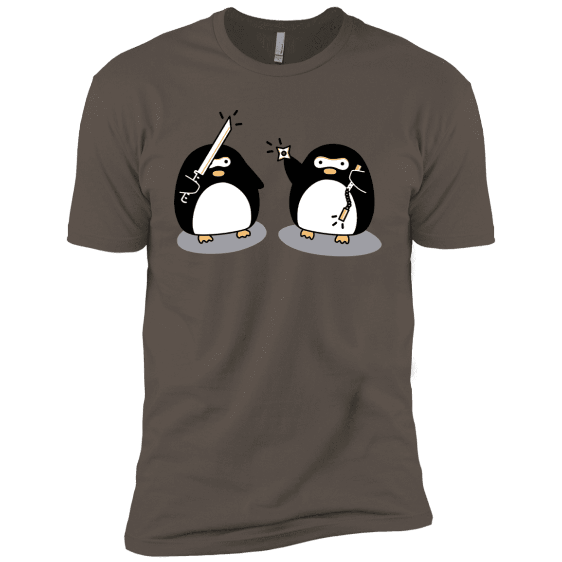 T-Shirts Warm Grey / X-Small Cute Ninja Penguins Men's Premium T-Shirt