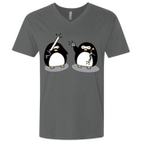 T-Shirts Heavy Metal / X-Small Cute Ninja Penguins Men's Premium V-Neck