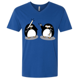 T-Shirts Royal / X-Small Cute Ninja Penguins Men's Premium V-Neck