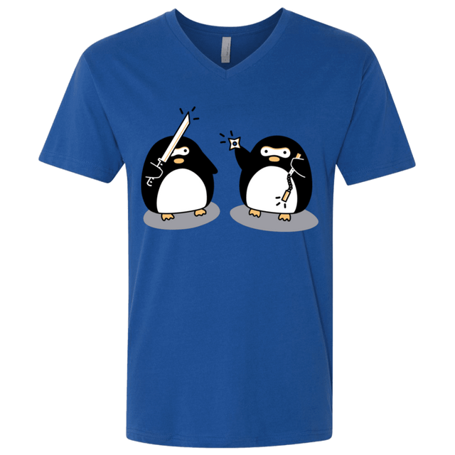 T-Shirts Royal / X-Small Cute Ninja Penguins Men's Premium V-Neck