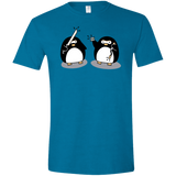 T-Shirts Antique Sapphire / S Cute Ninja Penguins Men's Semi-Fitted Softstyle